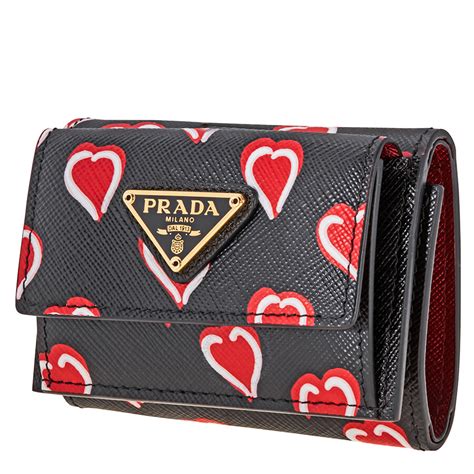 prada heart wallet|prada snakeskin wallet.